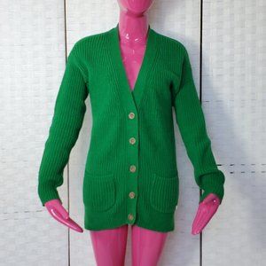 California Who.A.U Green Sweater Cardigan